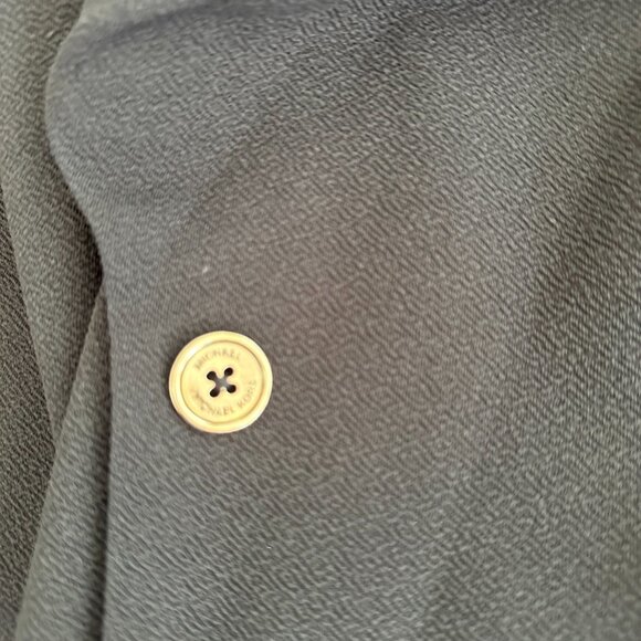 MICHAEL By Michael Kors Black with Gold Studs Open Front Blazer Jacket Size: L - Picture 9 of 10